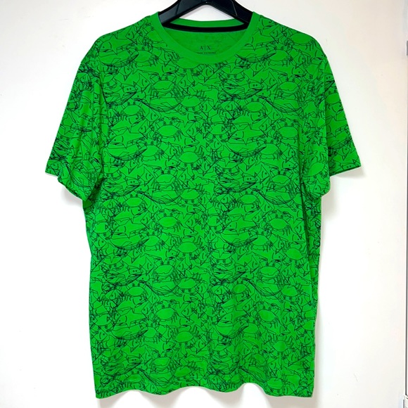 NWOT ARMANI EXCHANGE T-SHIRT IN GREEN - Picture 1 of 6